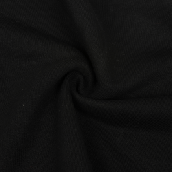 Ткань Футер 3-х нитка, Петля, цвет Черный (на отрез)  в Хабаровске