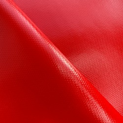 Тентовый материал ПВХ 600 гр/м2 плотная, Красный (Ширина 150см), на отрез  в Хабаровске, 600 г/м2, 1189 руб