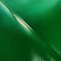 Ткань ПВХ 600 гр/м2 плотная, Зелёный (Ширина 150см), на отрез  в Хабаровске
