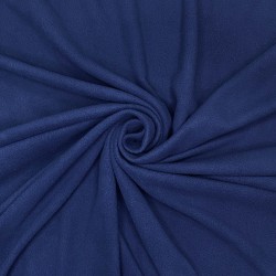 Ткань Флис Односторонний 130 гр/м2, цвет Темно-синий (на отрез)  в Хабаровске