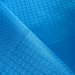 Ткань Оксфорд 300D PU Рип-Стоп СОТЫ, цвет Голубой (на отрез)  в Хабаровске