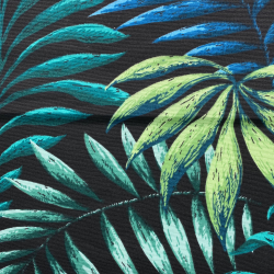 Интерьерная ткань Дак (DUCK), принт &quot;Тропические листья&quot; (на отрез)  в Хабаровске