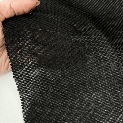 Сетка 3D трехслойная Air mesh 165 гр/м2, цвет Черный (на отрез)  в Хабаровске